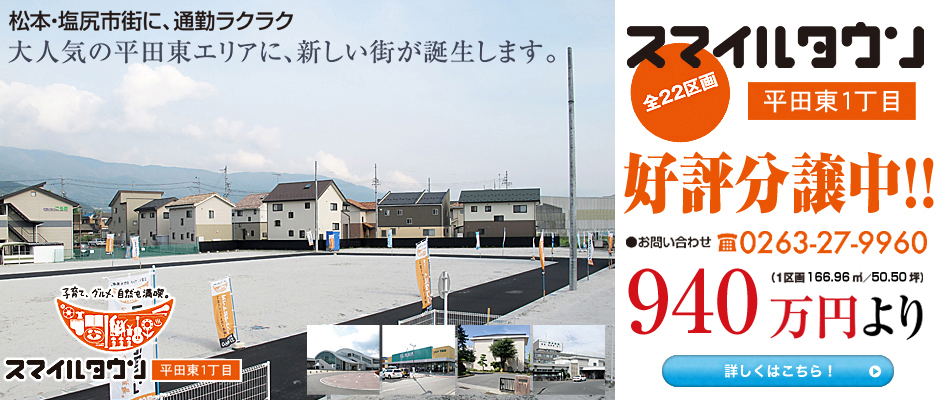 スマイルタウン平田東大好評分譲中!!